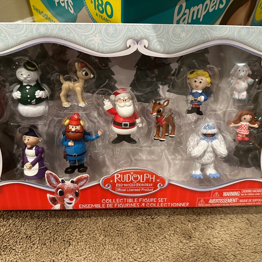 Rudolph the red-nosed reindeer 10 piece figure set